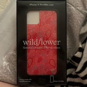 iPhone 11 Pro Max Wildflower Case in Strawberry Paisley